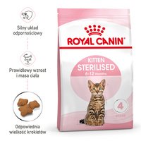 ROYAL CANIN  Kitten Sterilised 2kg karma sucha dla kociąt od 6 do 12 miesiąca życia, sterylizowanych