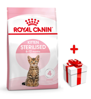 ROYAL CANIN  Kitten Sterilised 400g karma sucha dla kociąt od 6 do 12 miesiąca życia, sterylizowanych + niespodzianka dla kota GRATIS!