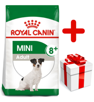 ROYAL CANIN Mini Adult +8 - 8kg + niespodzianka dla psa GRATIS!
