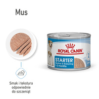 ROYAL CANIN Starter Mousse Mother & Babydog 195g karma mokra - mus, dla suk w czasie ciąży, laktacji oraz szczeniąt 