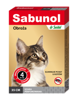 Sabunol szara obroża przeciw pchłom  dla kota 35 cm