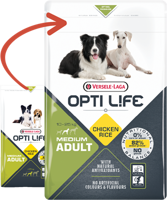 VERSELE-LAGA Opti Life Adult Medium 12,5kg + Advantix - dla psów 10-25kg (pipeta 2,5ml)
