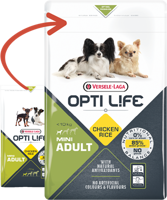 VERSELE-LAGA Opti Life Adult Mini 2,5kg + Advantix - dla psów do 4kg (pipeta 0,4ml)