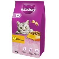 WHISKAS Adult 1,4 kg - sucha karma dla dorosłego kota, z pysznym kurczakiem