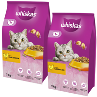 WHISKAS Adult 14kg (2x7kg)- sucha karma dla dorosłego kota, z pysznym kurczakiem